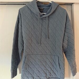 Eddie Bauer Quilted Blue Hoodie Sweater
